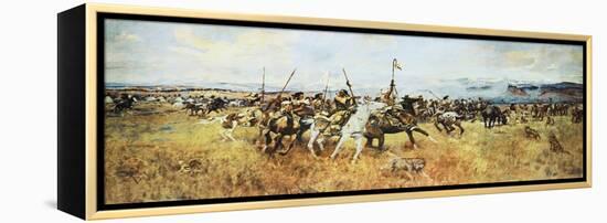 Lewis and Clark Meeting The Flatheads-Charles Marion Russell-Framed Stretched Canvas