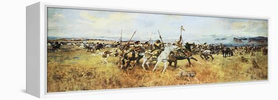 Lewis and Clark Meeting The Flatheads-Charles Marion Russell-Framed Stretched Canvas