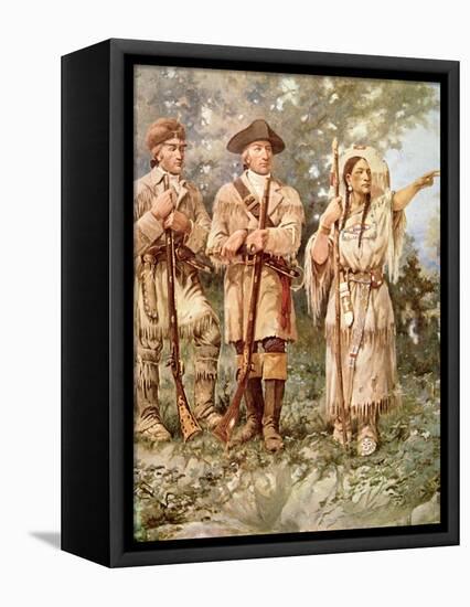 Lewis and Clark with Sacagawea-Edgar Samuel Paxson-Framed Premier Image Canvas