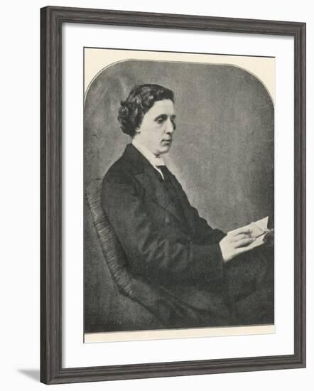 Lewis Carroll alias Charles Lutwidge Dodgson, English Mathematician, Clergyman and Writer-null-Framed Photographic Print