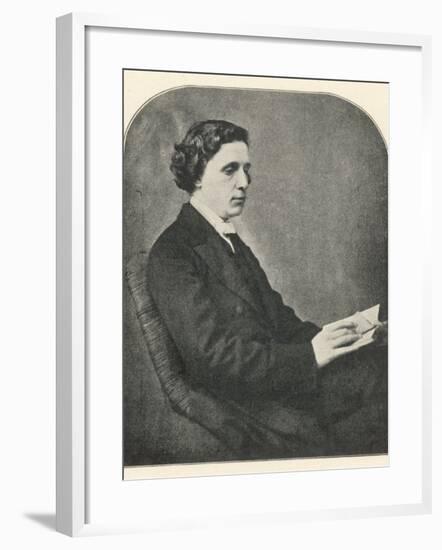 Lewis Carroll alias Charles Lutwidge Dodgson, English Mathematician, Clergyman and Writer-null-Framed Photographic Print