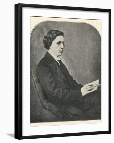 Lewis Carroll alias Charles Lutwidge Dodgson, English Mathematician, Clergyman and Writer-null-Framed Photographic Print