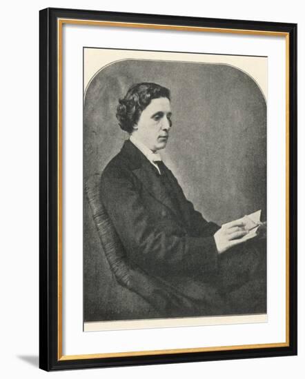 Lewis Carroll alias Charles Lutwidge Dodgson, English Mathematician, Clergyman and Writer-null-Framed Photographic Print