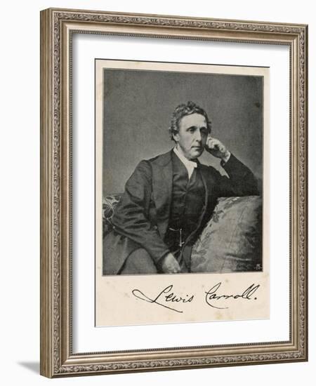 Lewis Carroll alias Charles Lutwidge Dodgson, English Mathematician, Clergyman and Writer-null-Framed Art Print