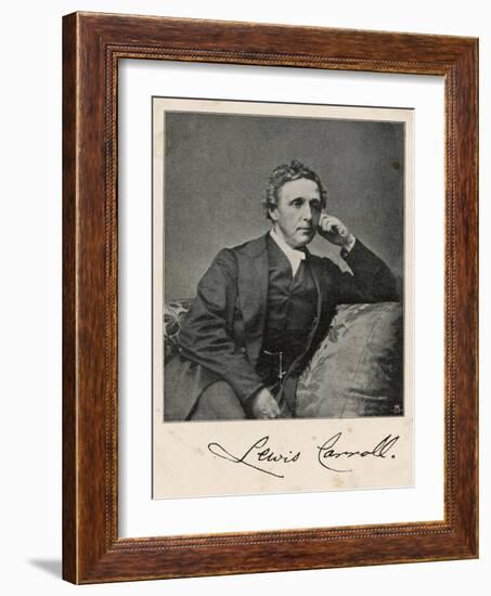 Lewis Carroll alias Charles Lutwidge Dodgson, English Mathematician, Clergyman and Writer-null-Framed Art Print