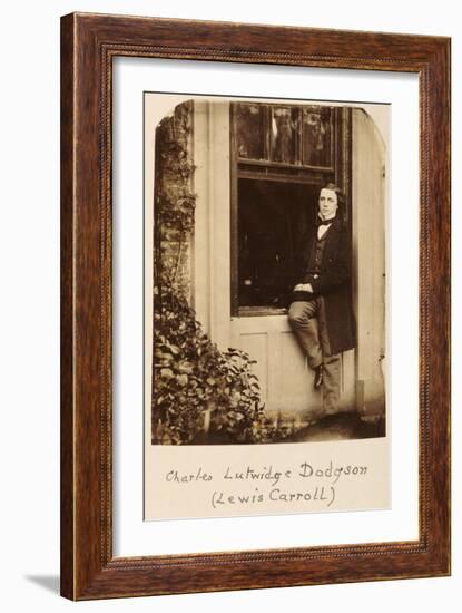 Lewis Carroll (Charles Lutwidge Dodgson 1832-1898), Self Portrait, circa 1863-Lewis Carroll-Framed Giclee Print