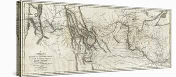 Map of Lewis and Clark's Track, Across the Western Portion of North America, c.1814-Lewis & Clark-Stretched Canvas