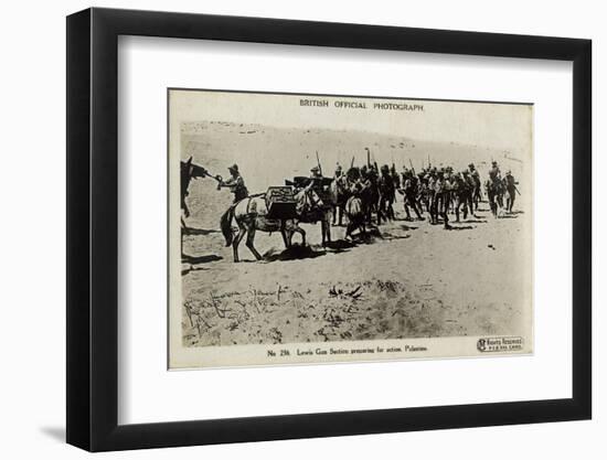 Lewis Gun Section, Palestine, WW1-null-Framed Photographic Print