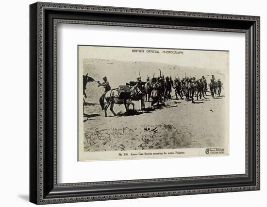 Lewis Gun Section, Palestine, WW1-null-Framed Photographic Print