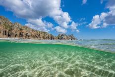 Split-level view of Logan Rock, Cornwall, UK-Lewis Jefferies-Photographic Print