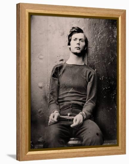 Lewis Powell in Wrist Irons aboard the USS Saugus, 1865 (Photo)-Alexander Gardner-Framed Premier Image Canvas