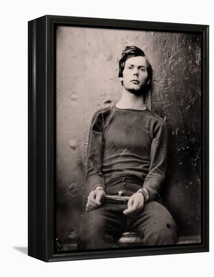 Lewis Powell in Wrist Irons aboard the USS Saugus, 1865 (Photo)-Alexander Gardner-Framed Premier Image Canvas