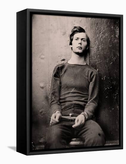 Lewis Powell in Wrist Irons aboard the USS Saugus, 1865 (Photo)-Alexander Gardner-Framed Premier Image Canvas