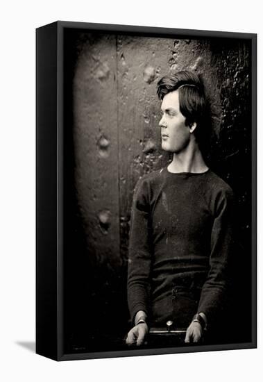 Lewis Powell in Wrist Irons aboard the USS Saugus, 1865 (Photo)-Alexander Gardner-Framed Premier Image Canvas