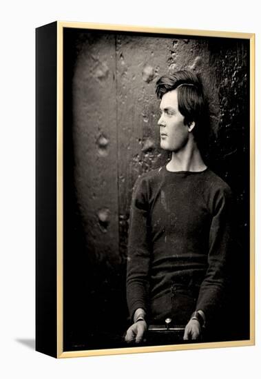 Lewis Powell in Wrist Irons aboard the USS Saugus, 1865 (Photo)-Alexander Gardner-Framed Premier Image Canvas