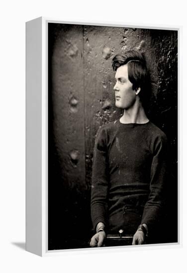 Lewis Powell in Wrist Irons aboard the USS Saugus, 1865 (Photo)-Alexander Gardner-Framed Premier Image Canvas