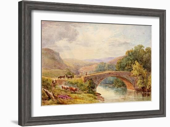 Lewisburn Bridge, North Tyne-Julia Swinburne-Framed Giclee Print