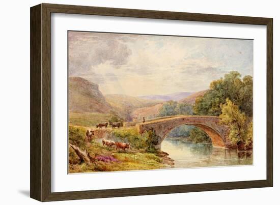 Lewisburn Bridge, North Tyne-Julia Swinburne-Framed Giclee Print