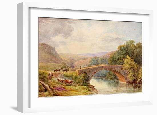 Lewisburn Bridge, North Tyne-Julia Swinburne-Framed Giclee Print