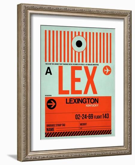 LEX Lexington Luggage Tag I-NaxArt-Framed Art Print