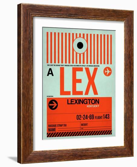 LEX Lexington Luggage Tag I-NaxArt-Framed Art Print