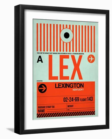 LEX Lexington Luggage Tag I-NaxArt-Framed Art Print