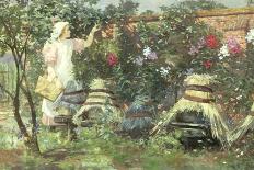 Picking Fruit in a Suffolk Garden-Lexden Lewis Pocock-Framed Giclee Print