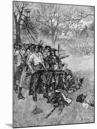 Lexington Green, Harper's Magazine, c.1883-Howard Pyle-Mounted Giclee Print