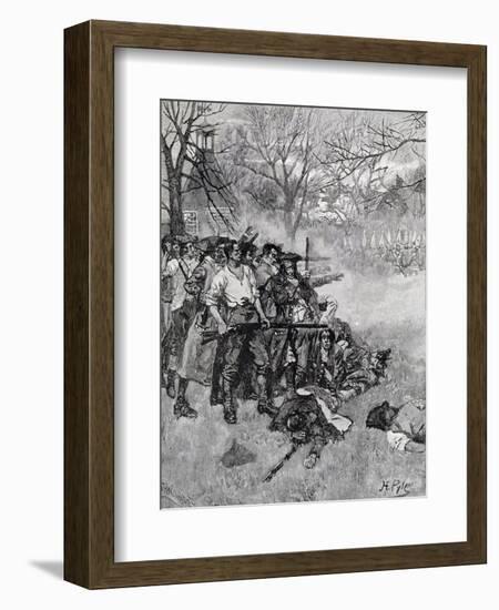 Lexington Green, Harper's Magazine, c.1883-Howard Pyle-Framed Giclee Print