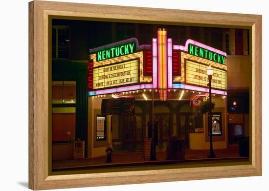 Lexington Kentucky neon marquee sign for movie theater saying Kentucky-null-Framed Premier Image Canvas