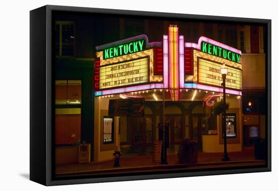 Lexington Kentucky neon marquee sign for movie theater saying Kentucky-null-Framed Premier Image Canvas