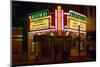 Lexington Kentucky neon marquee sign for movie theater saying Kentucky-null-Mounted Photographic Print
