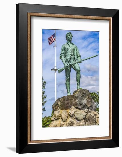 Lexington Minute Man Patriot Statue, Lexington Battle Green, Massachusetts.-William Perry-Framed Photographic Print