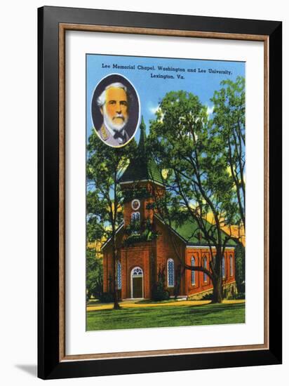 Lexington, VA, Exterior View of the Lee Memorial Chapel, Washington and Lee University-Lantern Press-Framed Art Print