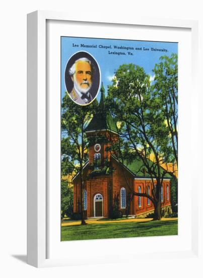 Lexington, VA, Exterior View of the Lee Memorial Chapel, Washington and Lee University-Lantern Press-Framed Art Print