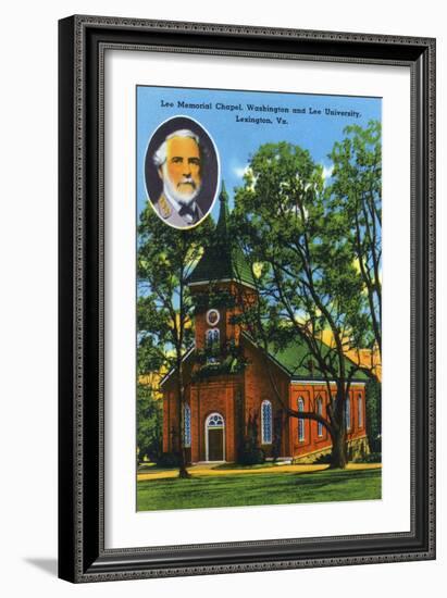 Lexington, VA, Exterior View of the Lee Memorial Chapel, Washington and Lee University-Lantern Press-Framed Art Print