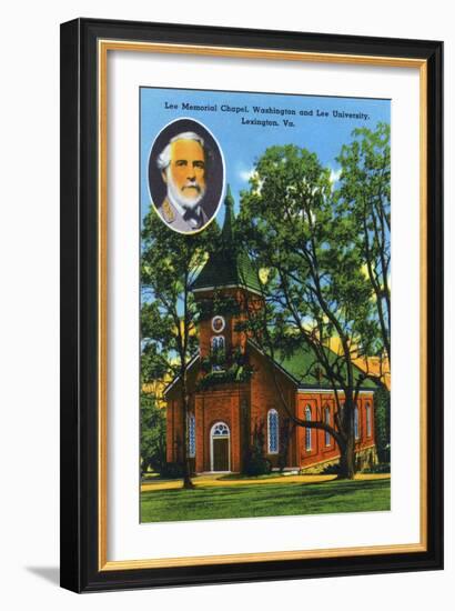 Lexington, VA, Exterior View of the Lee Memorial Chapel, Washington and Lee University-Lantern Press-Framed Art Print