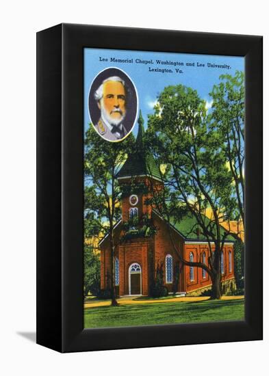 Lexington, VA, Exterior View of the Lee Memorial Chapel, Washington and Lee University-Lantern Press-Framed Stretched Canvas