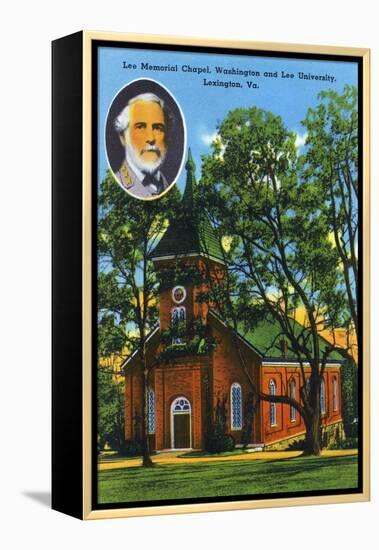 Lexington, VA, Exterior View of the Lee Memorial Chapel, Washington and Lee University-Lantern Press-Framed Stretched Canvas