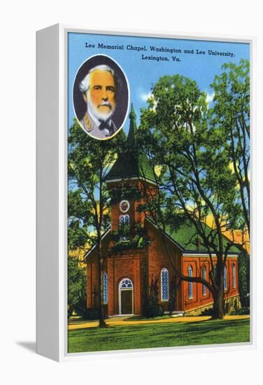 Lexington, VA, Exterior View of the Lee Memorial Chapel, Washington and Lee University-Lantern Press-Framed Stretched Canvas