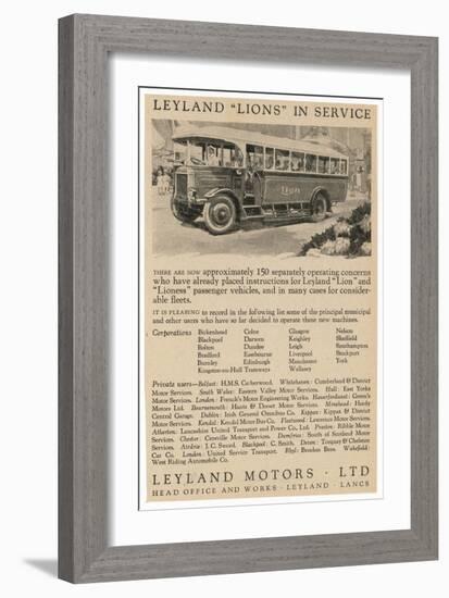 Leyland Lion Motor Bus-null-Framed Art Print