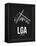 LGA New York Airport Black-NaxArt-Framed Stretched Canvas
