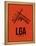LGA New York Airport Orange-NaxArt-Framed Stretched Canvas