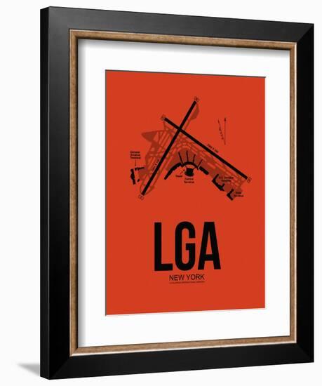 LGA New York Airport Orange-NaxArt-Framed Art Print