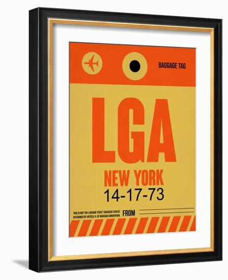 LGA New York Luggage Tag 1-NaxArt-Framed Art Print