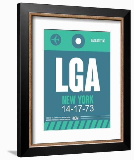 LGA New York Luggage Tag 2-NaxArt-Framed Art Print