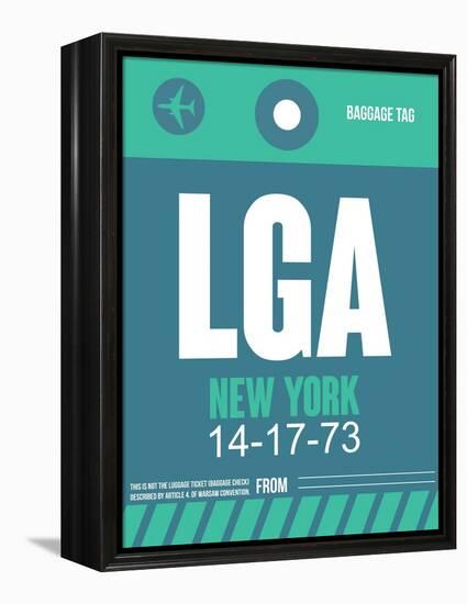 LGA New York Luggage Tag 2-NaxArt-Framed Stretched Canvas