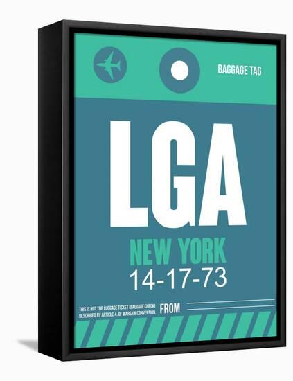 LGA New York Luggage Tag 2-NaxArt-Framed Stretched Canvas