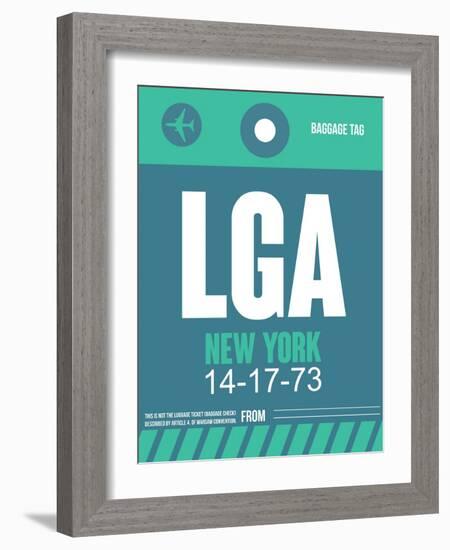 LGA New York Luggage Tag 2-NaxArt-Framed Art Print