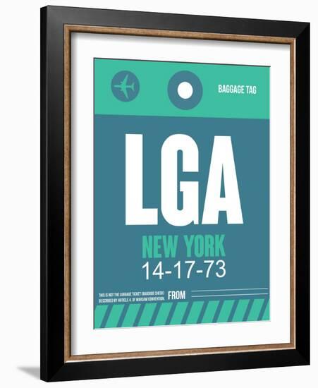 LGA New York Luggage Tag 2-NaxArt-Framed Art Print